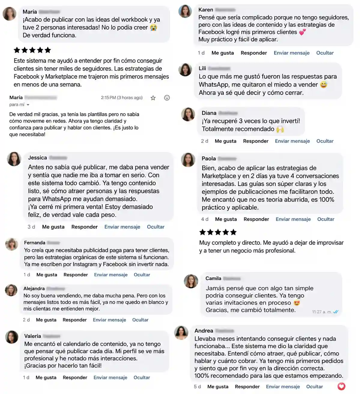 Testimonios reales de clientas que aplicaron el sistema